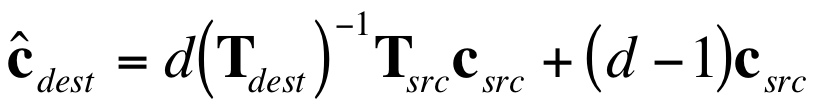 Partial adaptation equation